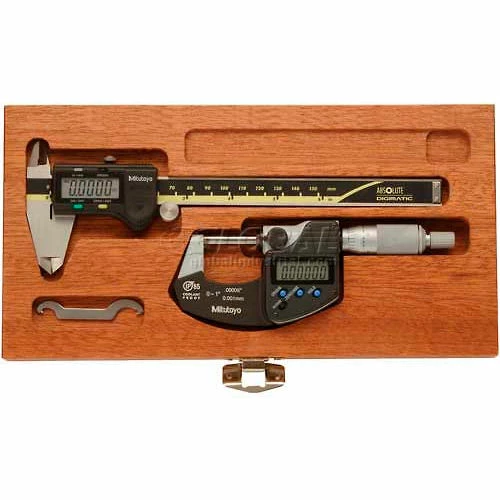 Mitutoyo 64PKA076B Digimatic 2-Piece Caliper & Micrometer Tool Kit (500-196-30 & 293-340-30) 3 Mitutoyo 64PKA076B Digimatic 2-Piece Caliper & Micrometer Tool Kit (500-196-30 & 293-340-30)