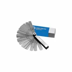 Precision Brand 25 Piece Steel Feeler Gage Fan Blade Assortment 1/2" X 3" Rounded Blades