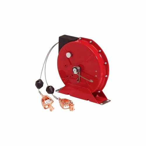 Reelcraft G 3050 Y, Static Discharge/Grounding Reel, 50ft Cable, w/Dual Clamps on end 3 Reelcraft G 3050 Y, Static Discharge/Grounding Reel, 50ft Cable, w/Dual Clamps on end