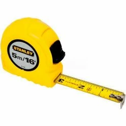 Stanley 30-496 3/4" x 5 Meters/16' High-Vis High Impact ABS Case Tape Rule -Cord Reels Shop SNY 30 496