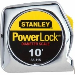 Stanley 33-115 PowerLock® 1/4"x10' Pocket Tape Rule W/Diameter Scale -Cord Reels Shop SNY 33 115