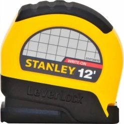 Stanley® Leverlock® STHT30810 Tape Rule 1/2" X 12' Tape Measure -Cord Reels Shop SNY STHT30810