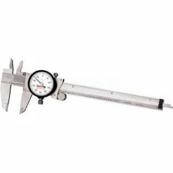 Starrett 120A-6 0-6" Dial Caliper W/White Dial On Black Case